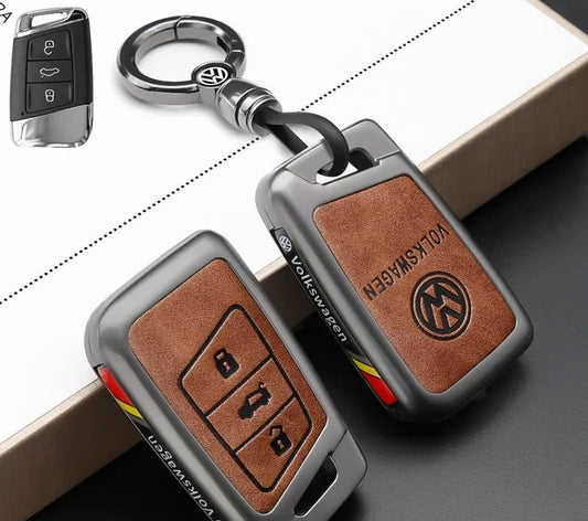 Volkswagen – Leather Alloy Car Remote Key Case
