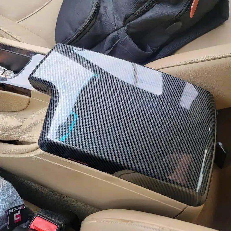BMW 3 Series E90/E91/E92/E93 Carbon Fiber Armrest Lid Cover Trim - DeutschMods