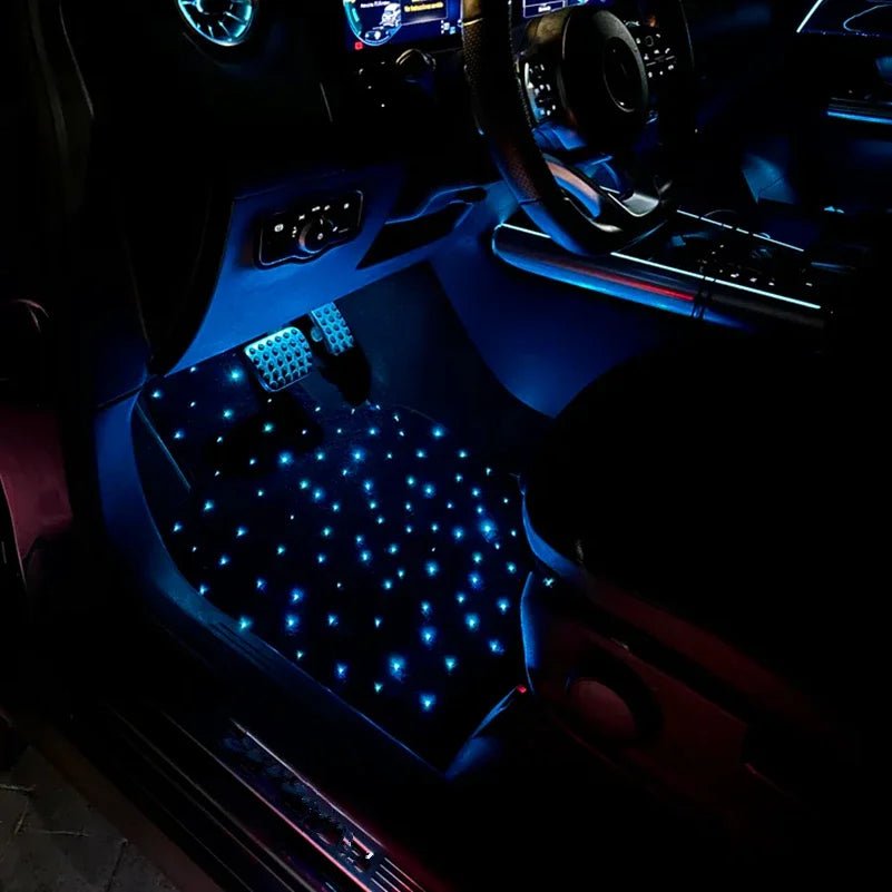 LED Illuminated Floor Mats – Universal Fiber Optic Starry Sky Set (4Pcs) - DeutschMods