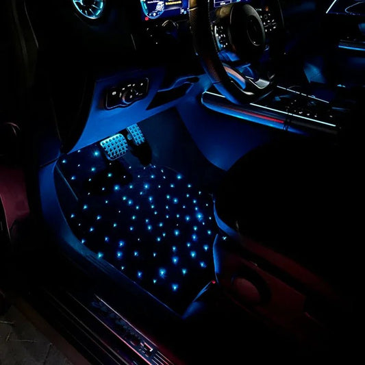 LED Illuminated Floor Mats – Universal Fiber Optic Starry Sky Set (4Pcs) - DeutschMods