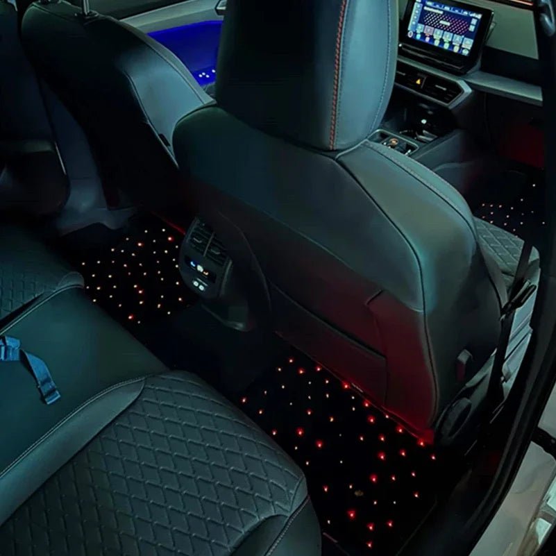 LED Illuminated Floor Mats – Universal Fiber Optic Starry Sky Set (4Pcs) - DeutschMods