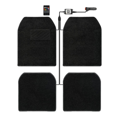 LED Illuminated Floor Mats – Universal Fiber Optic Starry Sky Set (4Pcs) - DeutschMods