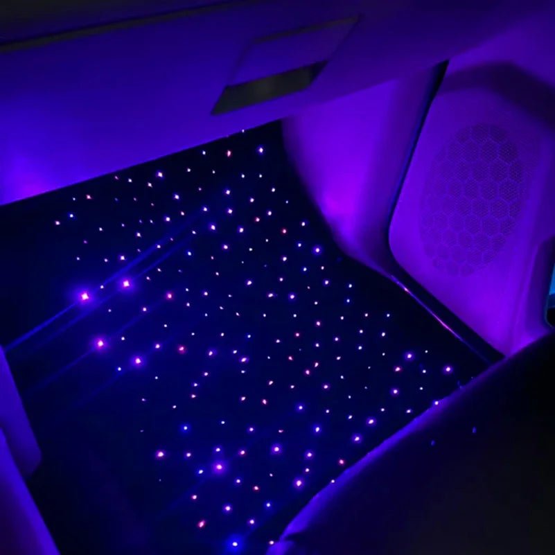 LED Illuminated Floor Mats – Universal Fiber Optic Starry Sky Set (4Pcs) - DeutschMods