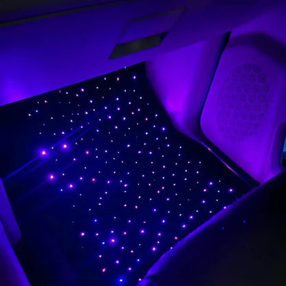 LED Illuminated Floor Mats – Universal Fiber Optic Starry Sky Set (4Pcs) - DeutschMods